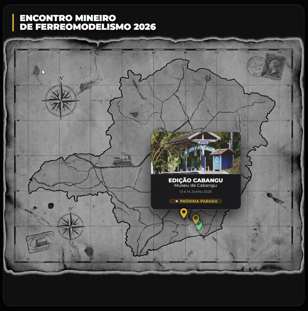 Encontro mineiro de ferreomodelismo EMF temporada 2026 - O DNA da Inovação